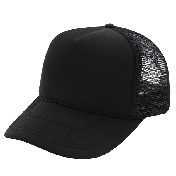 Nissun Foam Trucker Hat, 5 Panel Mesh Cap, Solid Colors - SSC