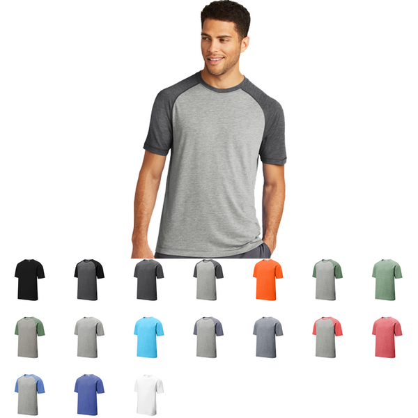 Sport-Tek® ST400 PosiCharge® Tri-Blend Wicking Raglan Tee, T-Shirt