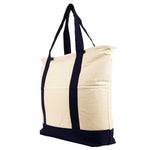 Nissun Deluxe Zippered Cotton Canvas Tote ST4202