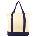 Nissun Deluxe Zippered Cotton Canvas Tote ST4202