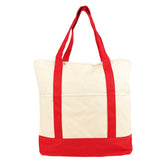 Nissun Deluxe Zippered Cotton Canvas Tote ST4202