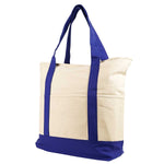 Nissun Deluxe Zippered Cotton Canvas Tote ST4202