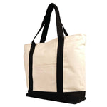 Nissun Deluxe Zippered Cotton Canvas Tote ST4221