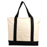 Nissun Deluxe Zippered Cotton Canvas Tote ST4221