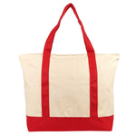 Nissun Deluxe Zippered Cotton Canvas Tote ST4221