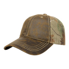 Cap America i2018 Faux Leathered Poly/Cotton Camo Cap - 