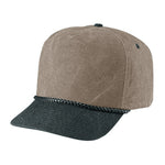 Cobra SWT-2 5 Panel Stone Washed Canvas 2-Tone Hat