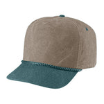 Cobra SWT-2 5 Panel Stone Washed Canvas 2-Tone Hat