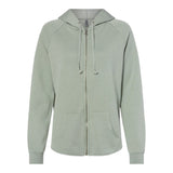 Independent Trading Co PRM2500Z Women's California Wave Wash Full-Zip Hooded Sweatshirt
