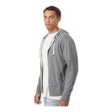 Independent Trading Co PRM90HTZ Unisex Heathered French Terry Full-Zip Hooded Sweatshirt