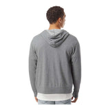 Independent Trading Co PRM90HTZ Unisex Heathered French Terry Full-Zip Hooded Sweatshirt