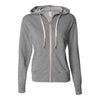 Independent Trading Co PRM90HTZ Unisex Heathered French Terry Full-Zip Hooded Sweatshirt