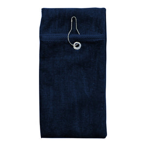 Cobra T-800G Tri-Fold Towel with Antique Brass Grommet & Hook - 