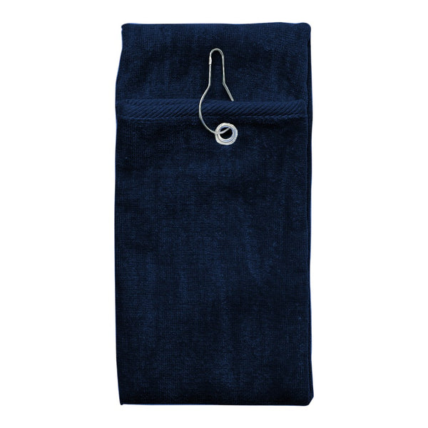 Cobra T-800G Tri-Fold Towel with Antique Brass Grommet & Hook