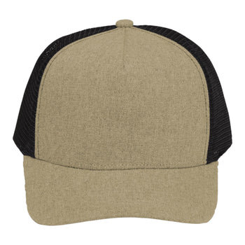 Elevate TM32040 Recycled Cotton Canvas 5 Panel Mesh Back Ballcap