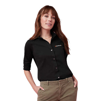 UNTUCKit TM40190 Womens Bella Wrinkle-Free Stretch Cotton Long Sleeve Button-Up Shirt