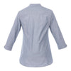 Elevate TM97601 Huntington Women's Three Quarter Sleeve Dotted Mandarin Collar Button Up Shirt