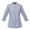 Elevate TM97601 Huntington Women's Three Quarter Sleeve Dotted Mandarin Collar Button Up Shirt