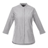Elevate TM97601 Huntington Women's Three Quarter Sleeve Dotted Mandarin Collar Button Up Shirt