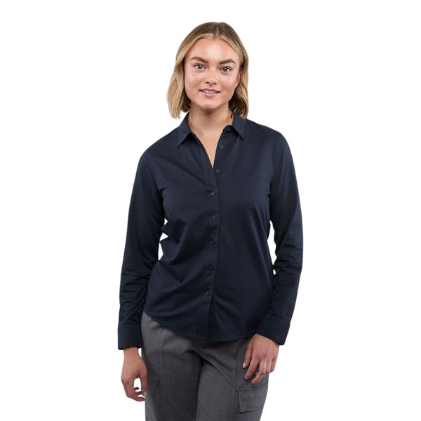 Elevate TM97746 Women's TATRA Eco Knit Long Sleeve Button Up Shirt