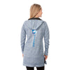 Elevate TM98210 Women's ODELL Performance Knit Tunic Length Full Zip Hoodie with Thumb Holes