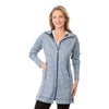 Elevate TM98210 Women's ODELL Performance Knit Tunic Length Full Zip Hoodie with Thumb Holes