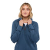 Elevate TM98312 Hudson Women's Eco Knit Half Zip Ribbed Sweater