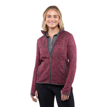Elevate TM98610 Women's TREMBLANT Sweater Knit Full Zip Jacket
