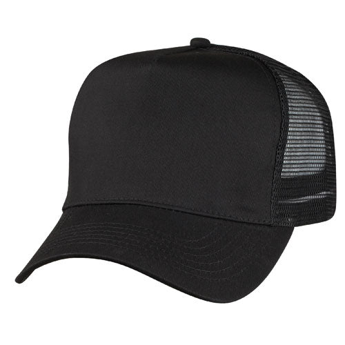 Nissun 5 Panel Cotton Twill Mesh Cap (No Braid) - TMNB
