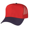 Nissun 5 Panel Cotton Twill Mesh Cap (No Braid) - TMNB