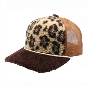 PITBULL LPD21 Leopard Fleece 5 Panel Meshback - 
