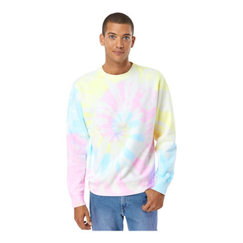 Independent Trading Co PRM3500TD Unisex Midweight Tie-Dyed Crewneck Sweatshirt