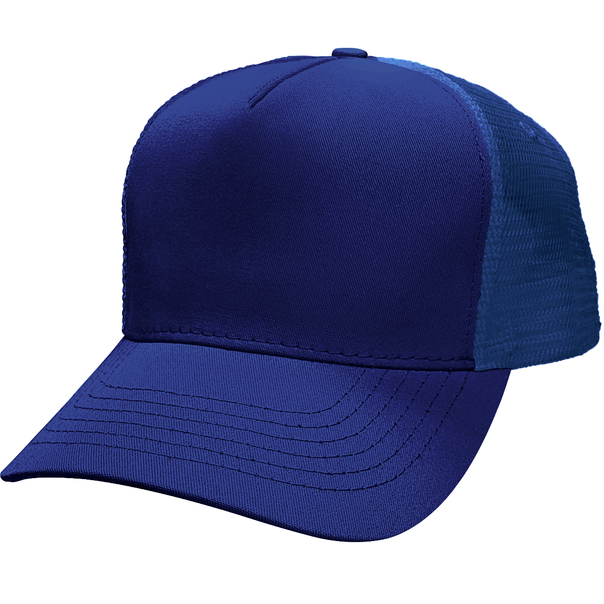 Trendy Apparel Shop Oversize XXL 5-Panel Trucker Cap - Mesh Snapback Flat Bill Hat For Big Heads
