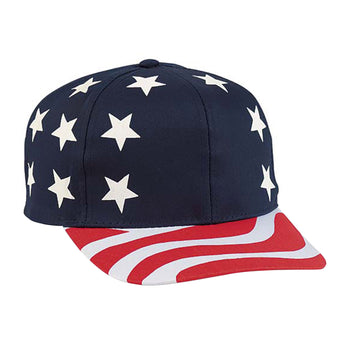 Cobra USA-6 6-Panel USA Flag Pro Style Cap