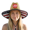Custom Empire Cove Straw Lifeguard Sun Hats with Cotton Underbrim Coastal Edition