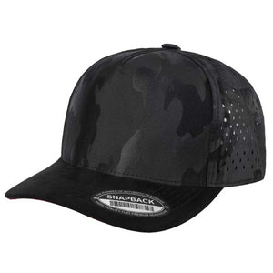 Unbranded 5 Panel Camo Suede Bill Laser Hat - 
