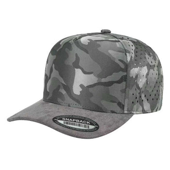 Unbranded 5 Panel Camo Suede Bill Laser Hat