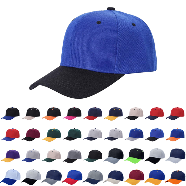 Unbranded 2 Tone Baseball Cap, Blank Structured Hat – The  display picture 3