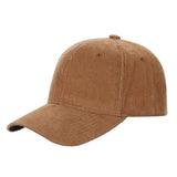 Unbranded Corduroy Baseball Cap with Buckle Closure