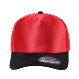 Unbranded Satin Snapback with Suede Bill