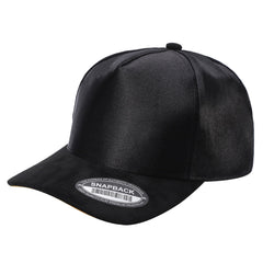Unbranded Satin Snapback with Suede Bill - 