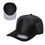 Unbranded Satin Snapback with Suede Bill