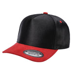 Unbranded Satin Snapback with Suede Bill