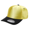 Unbranded Satin Snapback with Suede Bill