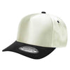 Unbranded Satin Snapback with Suede Bill