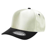 Unbranded Satin Snapback with Suede Bill