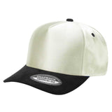 Unbranded Satin Snapback with Suede Bill