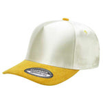 Unbranded Satin Snapback with Suede Bill
