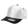 Unbranded Satin Snapback with Suede Bill