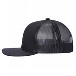 Unbranded 6 Panel Flat Bill Trucker Hat Snapback